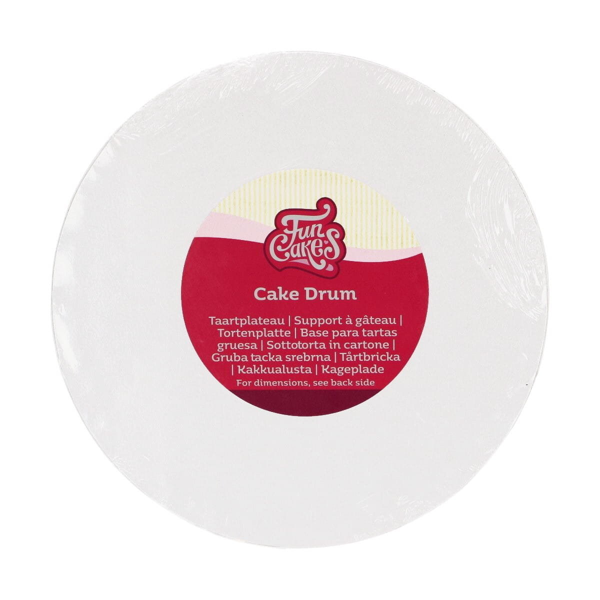 Okrągły podkład pod tort BIAŁY gruby FunCakes ø 20 cm