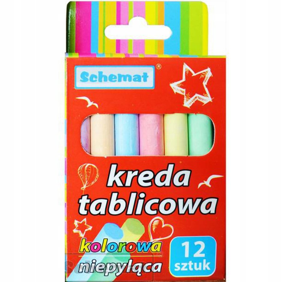 Kreda tablicowa Schemat 12 szt.