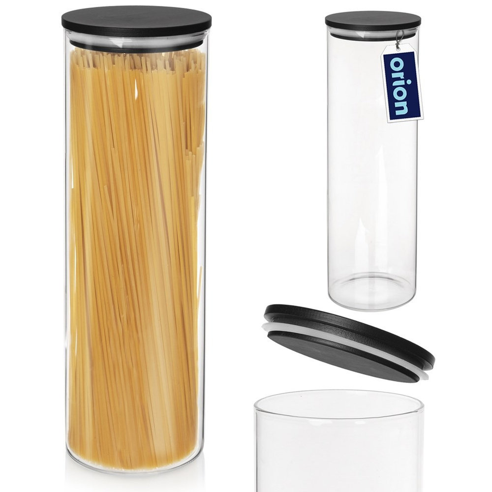 Pojemnik na produkty sypkie szklany z pokrywką i uszczelką 1,5 l