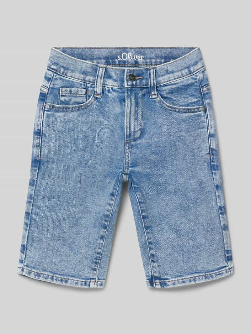 Szorty jeansowe o kroju regular fit z 5 kieszeniami