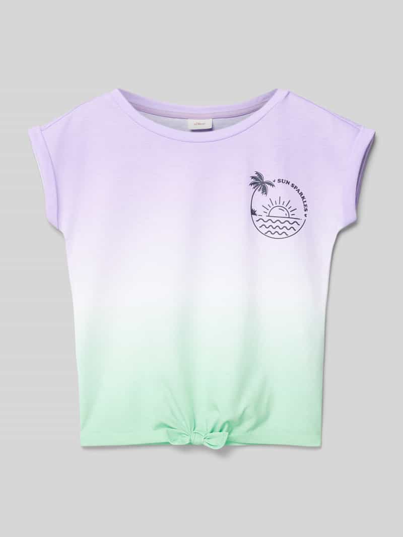 T-shirt z wiązanym detalem