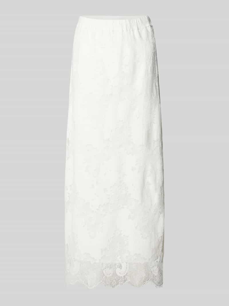Długa spódnica z obszyciem koronką model ‘Jadine’