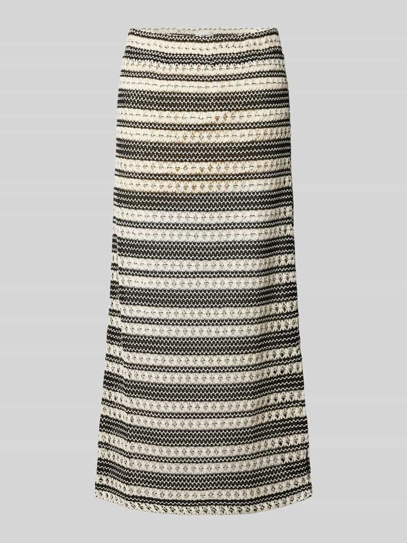 Spódnica o długości do kolan z dzianiny ze wzorem w paski model ‘Arthine’