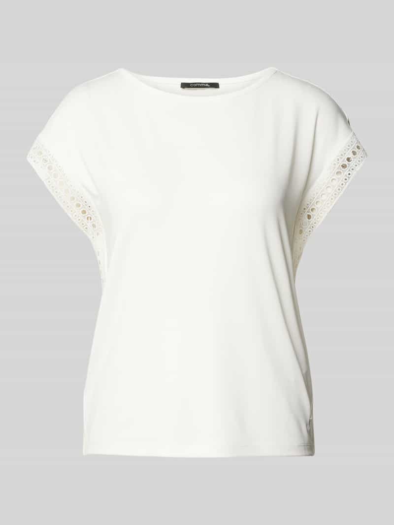 T-shirt z haftem angielskim