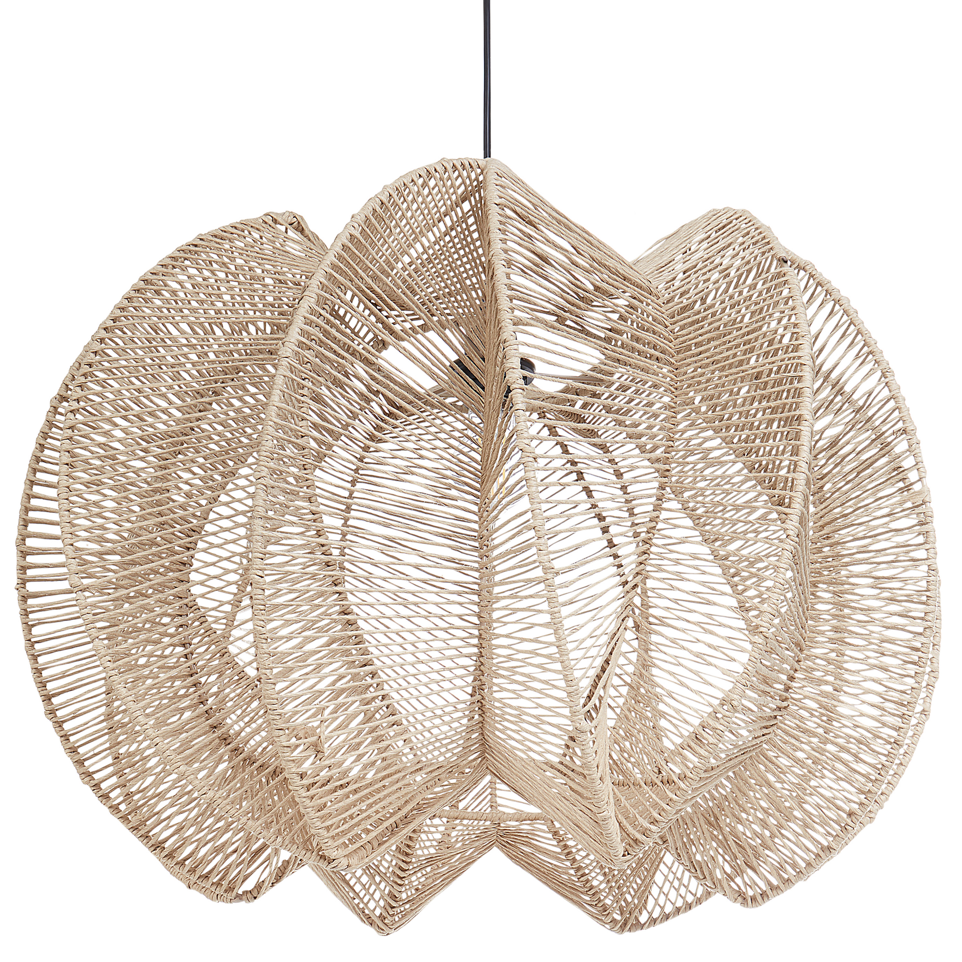 Lampa wisząca MANINGA Papierowa plecionka Jasnobrązowy