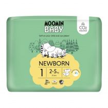 Muumi Baby Moomin Baby, Pieluszki 1 Newborn (2-5 kg), Eko 25 szt.