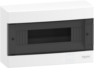 Rozdzielnica natynkowa, Easy9 EU IP40 EZ9EU-1-12-NT-T drzwi transparentne 1 rząd 12 modułów/rząd