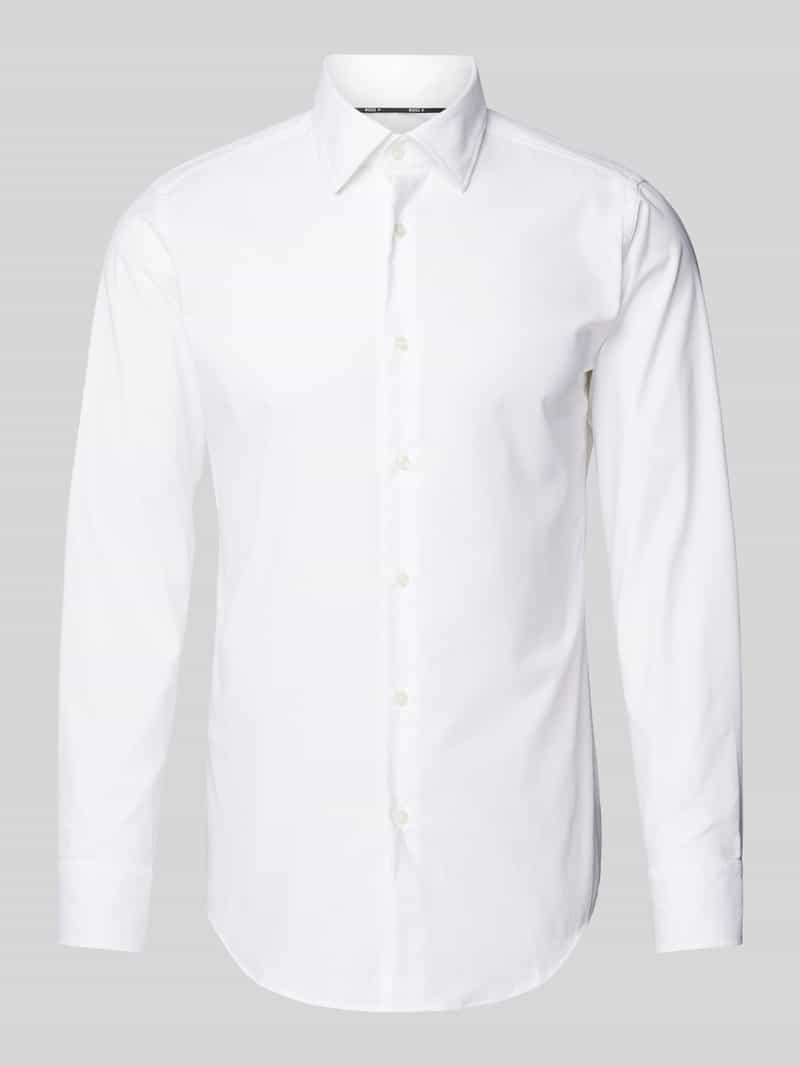 Koszula biznesowa o kroju slim fit z kołnierzykiem typu kent model ‘Hank’