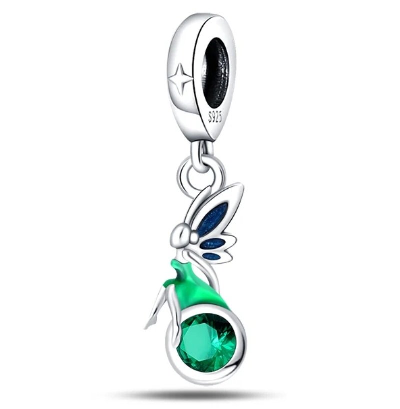 Zawieszka SREBRO 925 Charms koralik do PANDORA Przysięga Zielona Leśna Wróżka