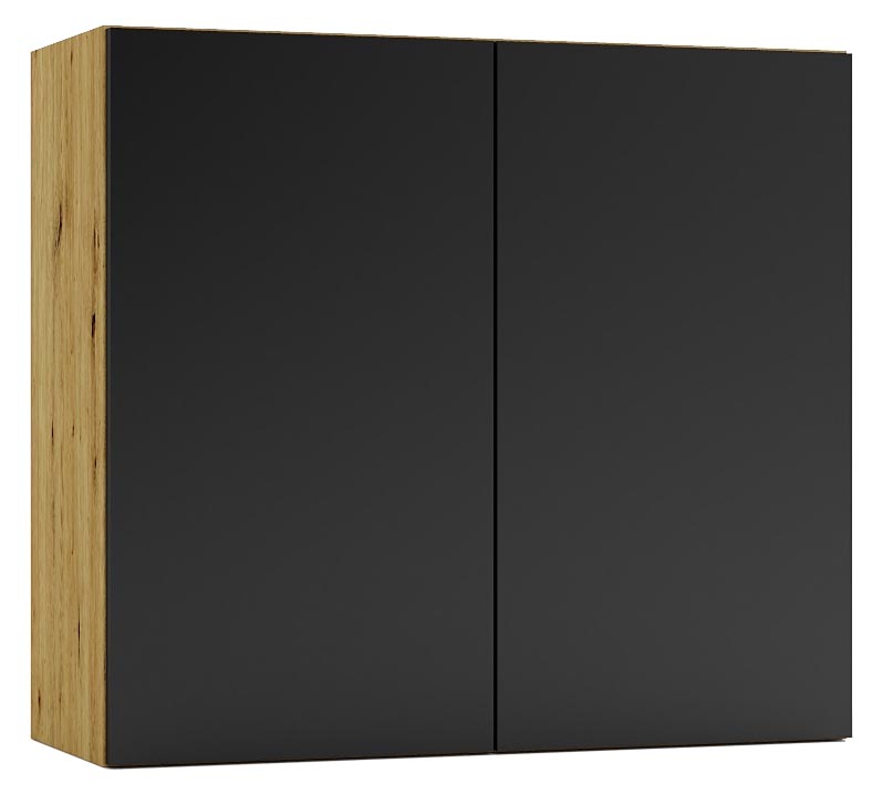 Szafka kuchenna górna 80 cm dąb artisan + czarny S8-R23