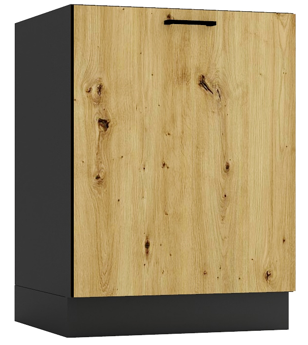 Szafka kuchenna dolna 60 cm grafit + dąb artisan G0-F09