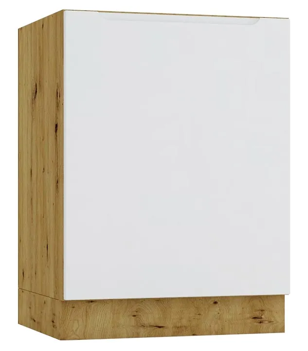 Szafka pod zlew 60 cm dąb artisan + szary T8-K04