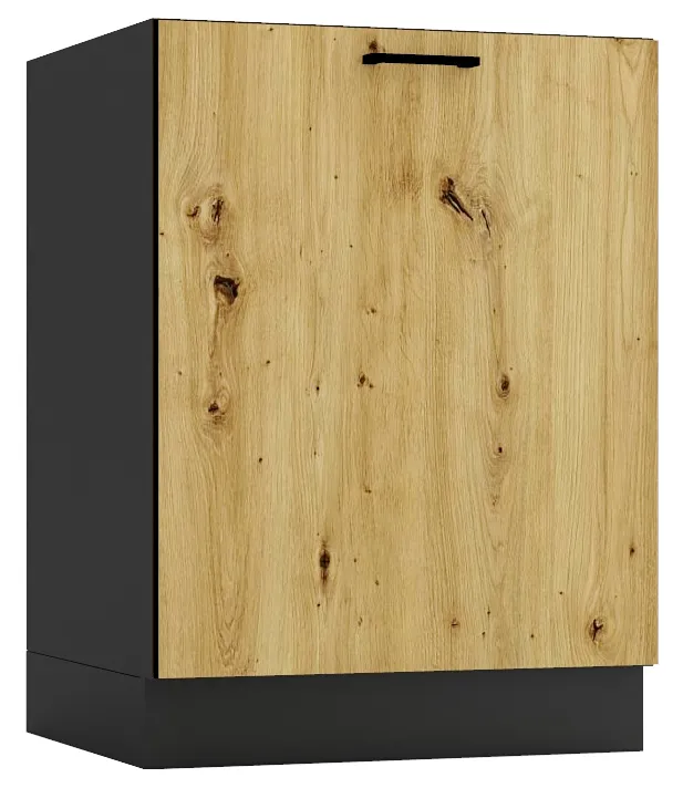 Szafka do zabudowy zlewu 60 cm grafit + dąb artisan E2-P49
