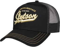 Czapka Trucker Since 1865 by Stetson, czarny, One Size Small