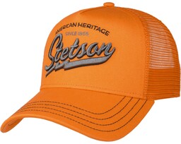Czapka Trucker Since 1865 by Stetson, pomarańczowy, One Size Small