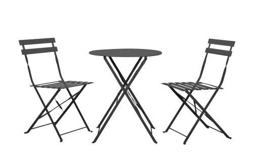 Zestaw Mebli Restauracyjnych SEMPLICI Stalowy Czarny