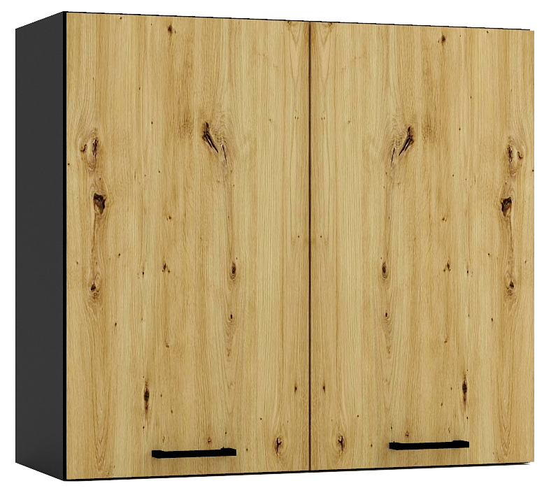 Szafka kuchenna wisząca 80 cm grafit + dąb artisan F8-S47