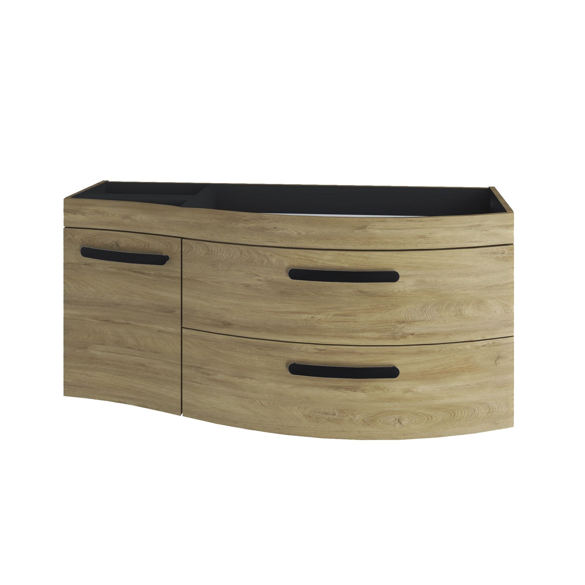 Szafka łazienkowa pod umywalkę Devo Vena 2.0 110 cm prawa oak endgrain classic synchro VE2-SU1D2SP-1-F108L09
