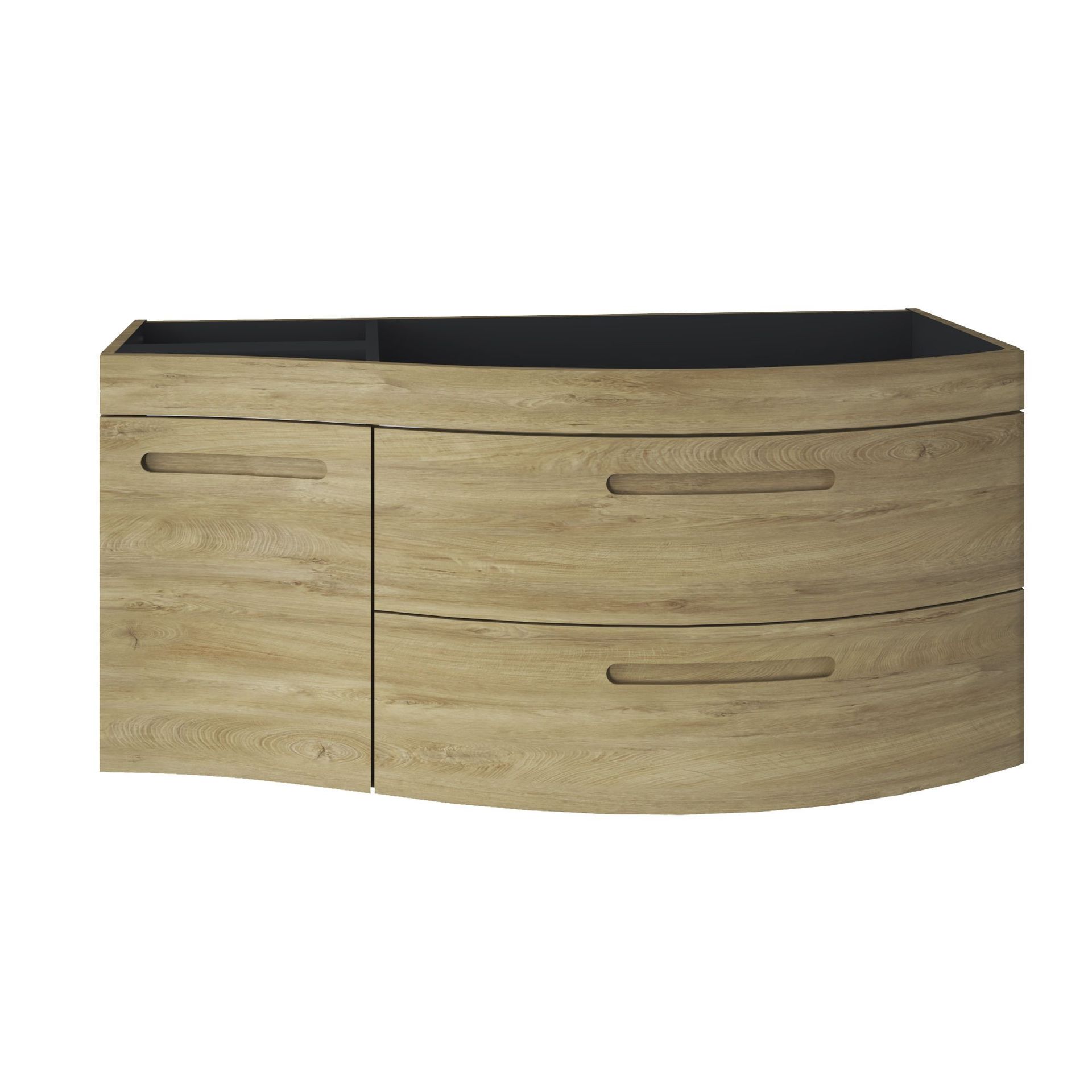 Szafka łazienkowa pod umywalkę Devo Vena 2.0 110 cm prawa oak endgrain classic synchro VE2-SU1D2SP-2-F108