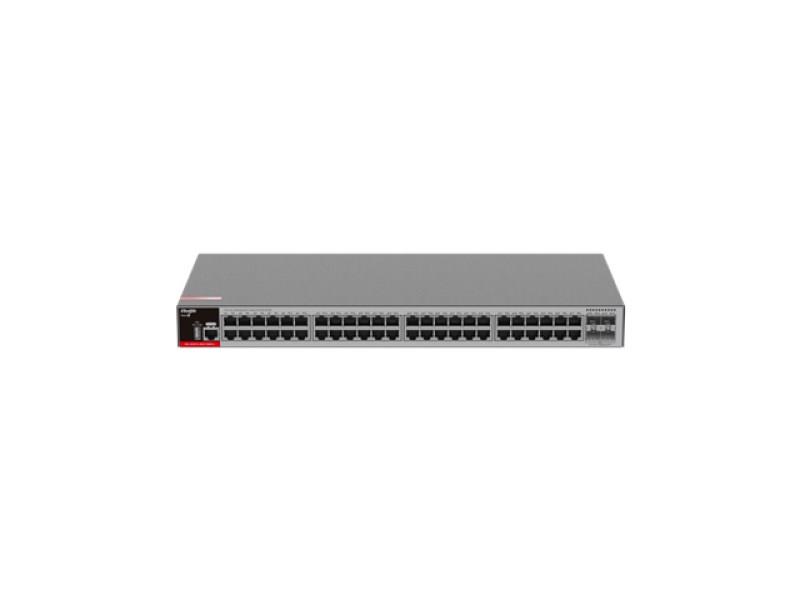 Ruijie Networks Zarządzalny Switch Ruijie L2+ 48 portów 1Gbit + 4 porty SFP 2.5Gbit 2 wentylatory, 1 wbudowany zasilacz AC Rack RG-S2915-48GT4MS-L