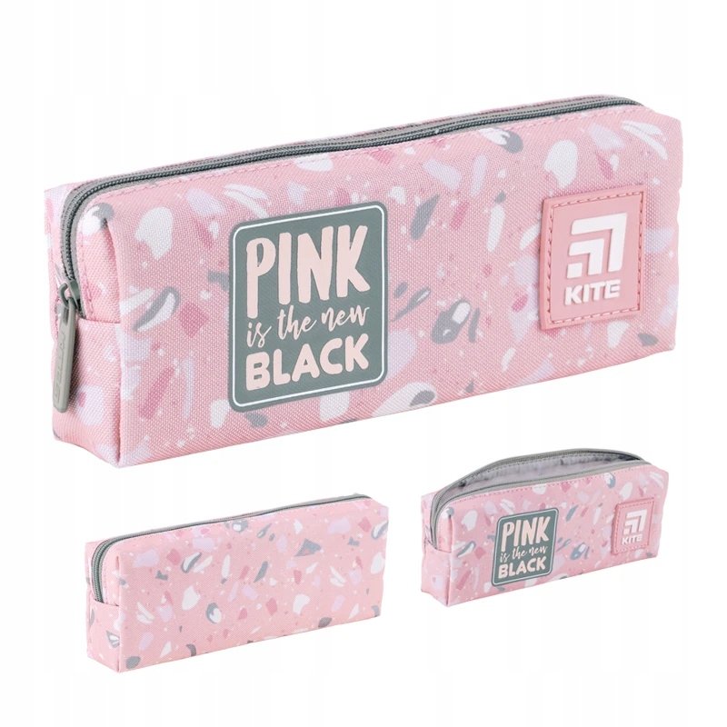 Piórnik saszetka szkolny dla dziewczynek różowy wzory Kite