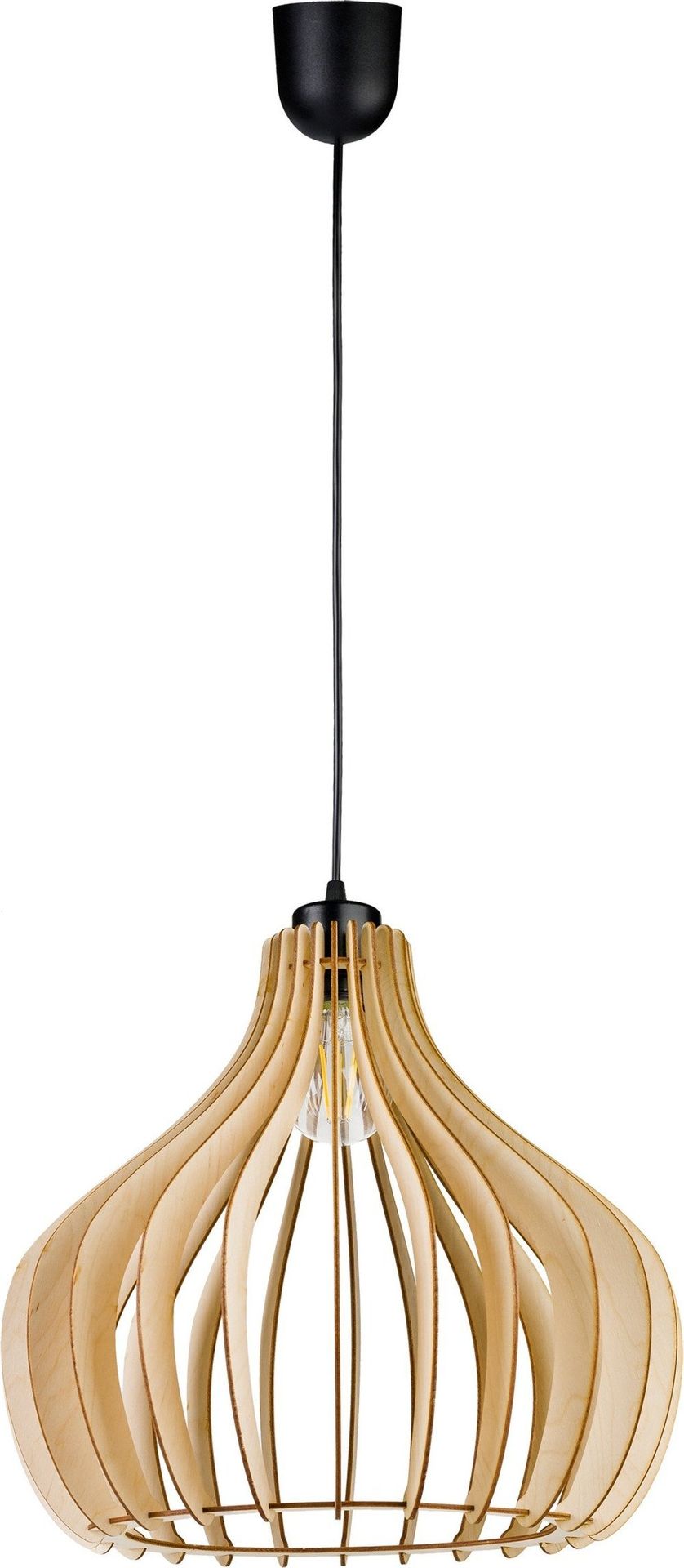 Lampa wisząca Orno YASIN 400 lampa wisząca, moc max. 1x60W, E27, czarna, drewno