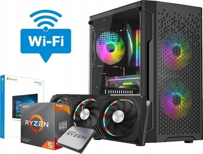 Netcom Ryzen 5 3600, 32 GB, RTX 3060, 1 TB M.2 PCIe 500 GB HDD Windows 11 Pro