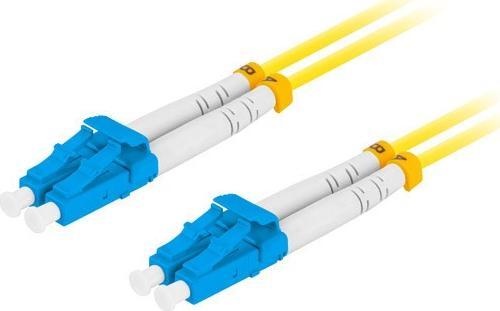 Lanberg PATCHCORD ŚWIATŁOWODOWY SM LC/UPC-LC/UPC DUPLEX 3.0MM LSZH G657A1 1M ŻÓŁTY LANBERG
