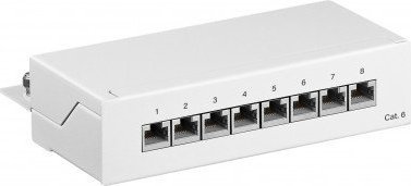 Goobay Patch panel biurkowy STP kat.6 8-portowy 62069