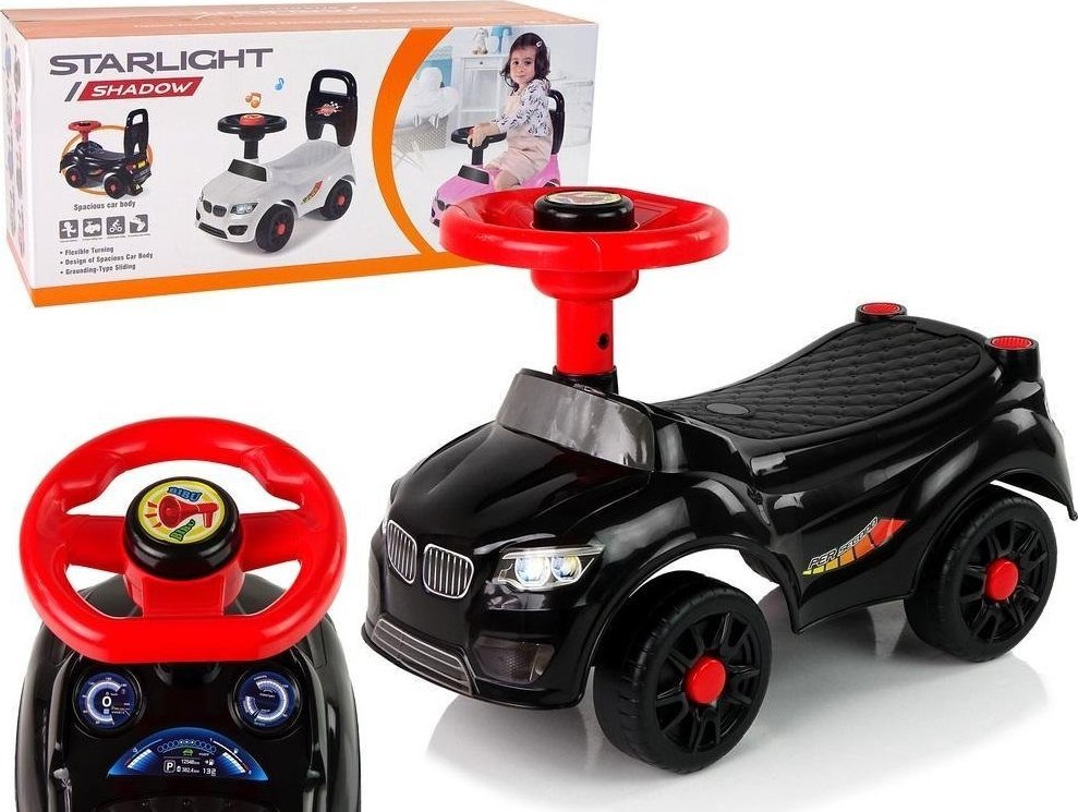 LeanToys Samochód Jeździk QX-3399-2 Klakson Czarny