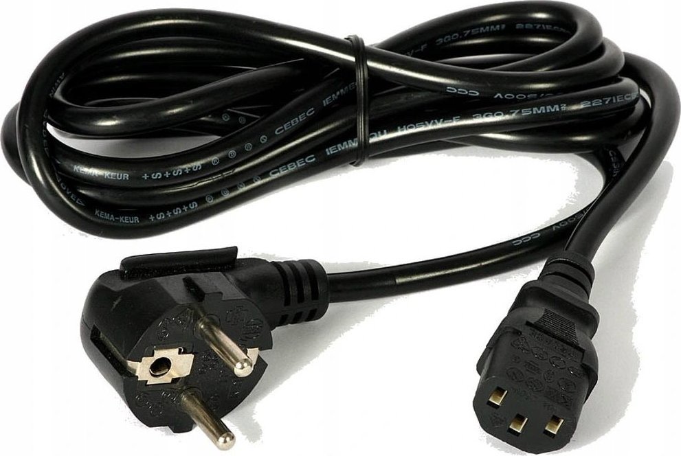 Kabel zasilający QGeeM KABEL PRZEWÓD ZASILAJĄCY DO KOMPUTERA MONITOR 3m