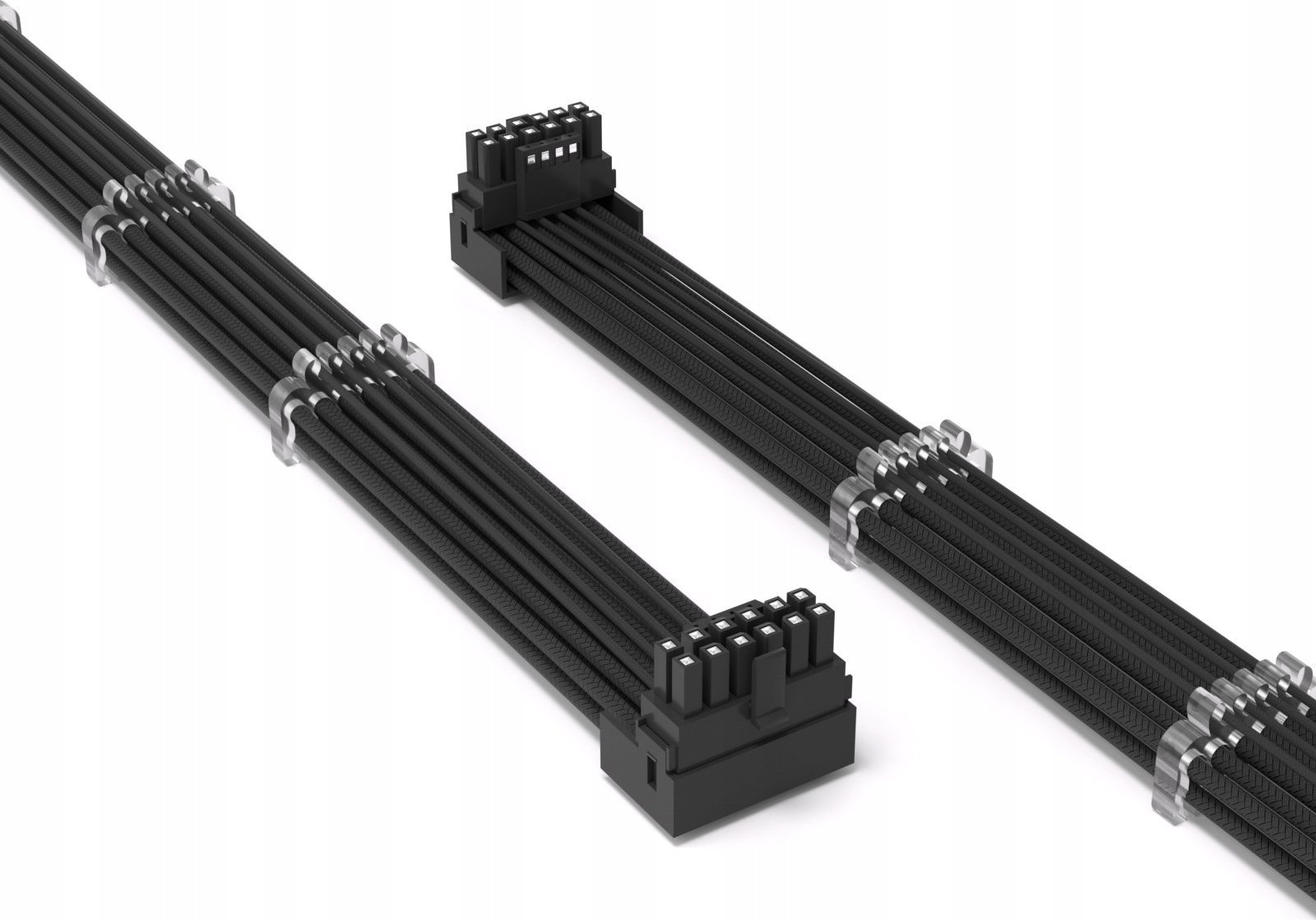 QingSea 12VHPWR - PCIe 12-pin x2, 0.3m, Czarny Q3X QINGSEA 12VHWPR TO 12VHPWR PCIE 5.0 4P DOWN BLACK