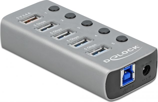 HUB USB Delock 5x USB-A 3.2 Gen1 63262