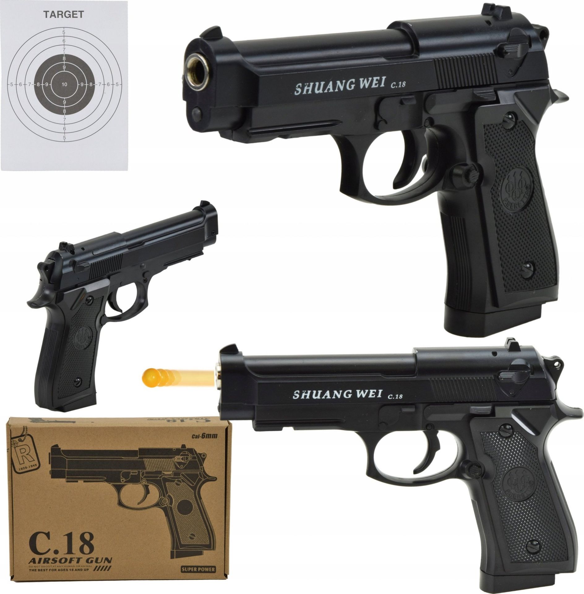 Skleplolki ASG BROŃ PISTOLET NA KULKI REPLIKA KARABIN BERRETA