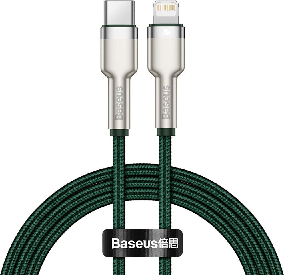 Kabel USB Baseus USB-C - Lightning 1 m Zielony (baseus_20210316152823)