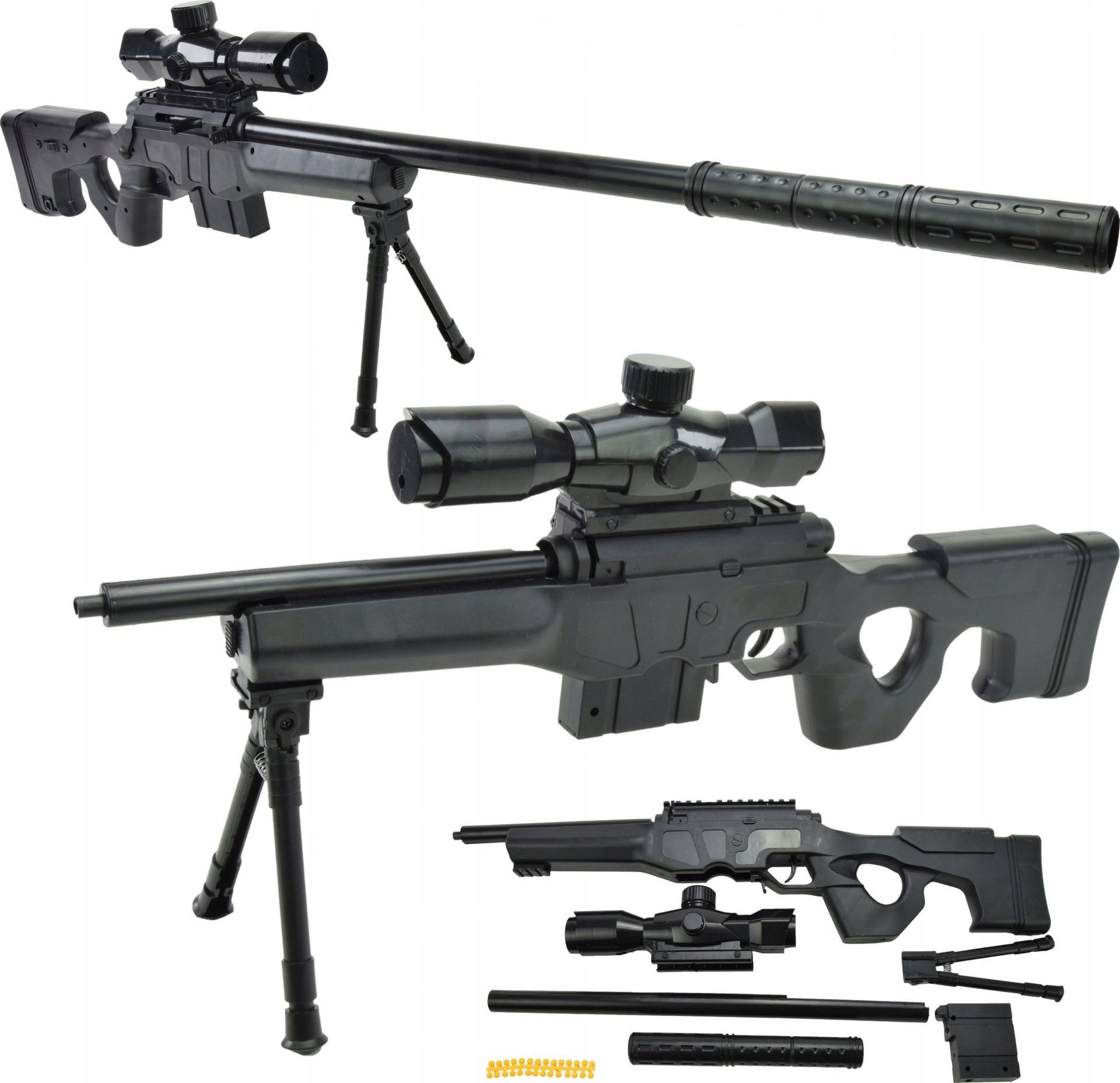 Skleplolki PISTOLET KARABIN NA KULKI PLASTIKOWE I GUMOWE 6MM