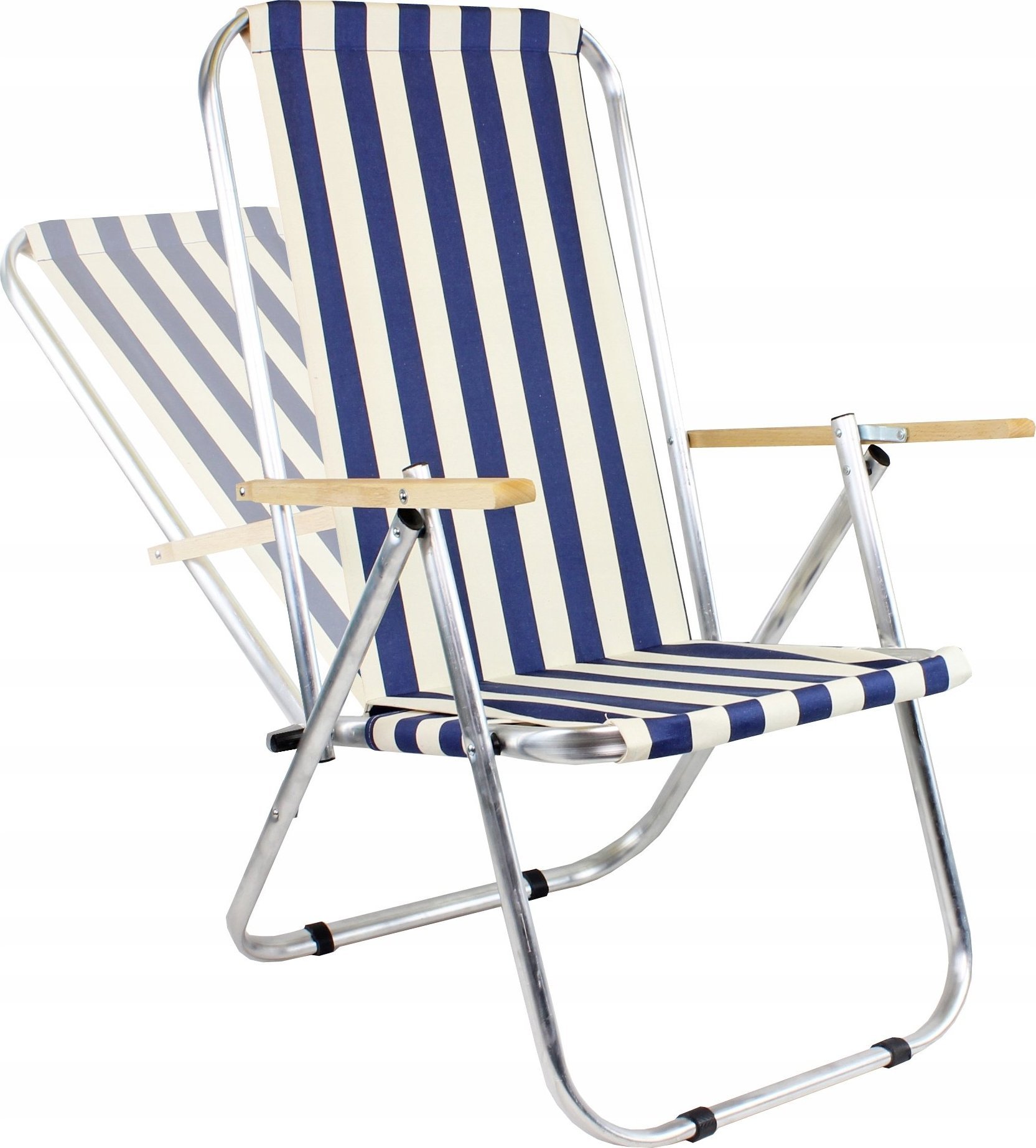 E-sezon Krzesło plażowe, leżak ogrodowy aluminiowy, 150 KG