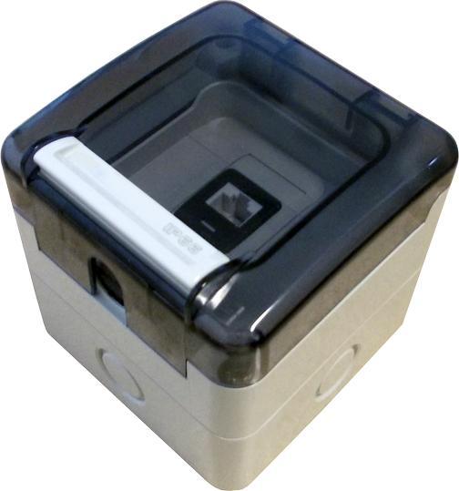 Alantec Gniazdo hermetyczne, szczelne 1x RJ45, IP66 natynkowe niewyposażone ALANTEC - ALANTEC OS001IP