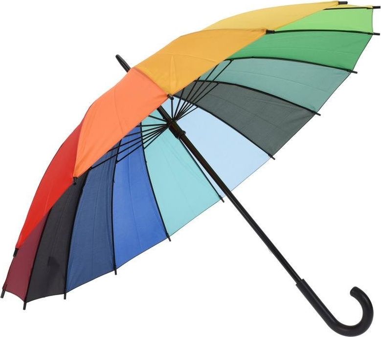 Excellent Houseware PARASOL kolorowy / PARASOLKA tęczowa tęcza 98 cm uniwersalny