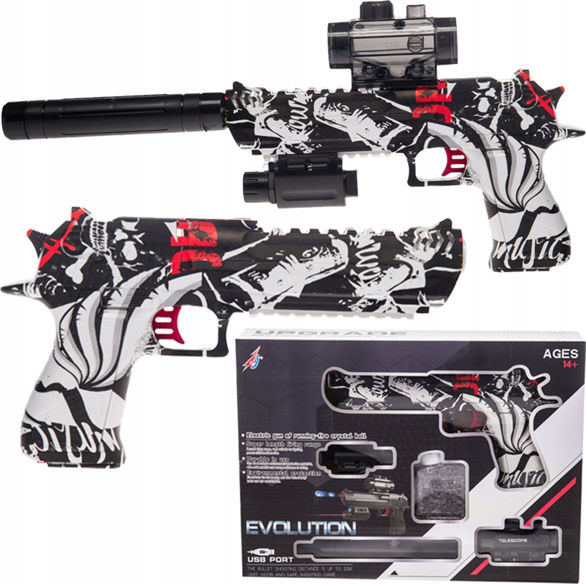 Skleplolki Bezpieczny pistolet na kulki Żelowe