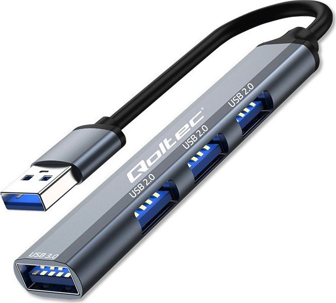 HUB USB Qoltec HUB adapter USB 3.0 4w1 USB 3.0 3x USB 2.0