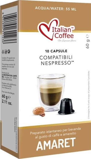 Italian Coffee Amaretto kapsułki do Nespresso - 10 kapsułek