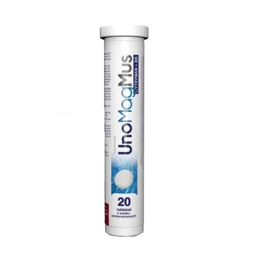 UnoMagMus Cytrynian + B6, 20 tabletki musujące
