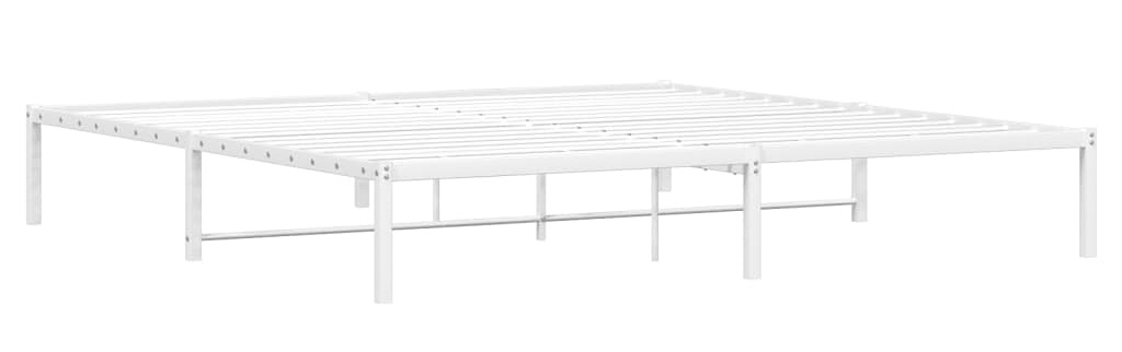 Białe metalowe łóżko 140x200 cm M1-L62