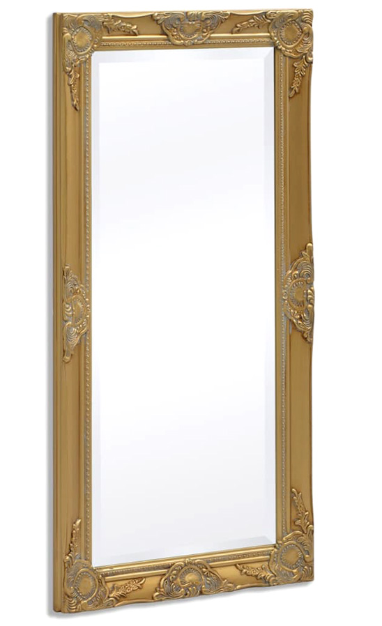 Prostokątne lustro w złotej ramie L0-P69
