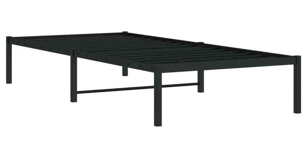Czarne metalowe łóżko industrialne 90x200 cm Ralfo 3X