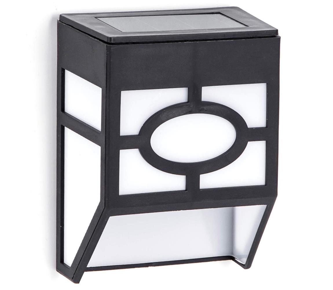 Aigostar - LED Kinkiet solarny LED/0,006W/1,2V 2700K IP44 czarny