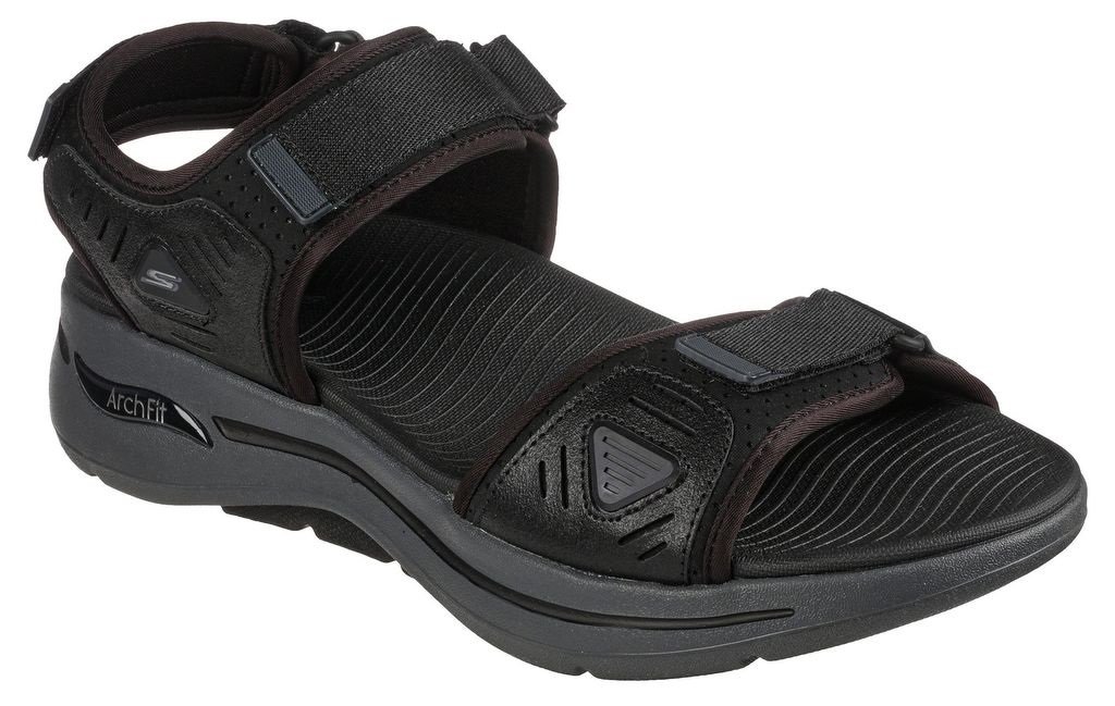 Sandały męskie SKECHERS GO WALK Arch Fit Sandal (229020-BKCC)-42.5