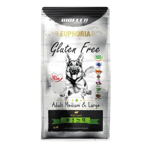 BIOFEED Euphoria G-F MID&MAXI jagnięcina 12kg adult