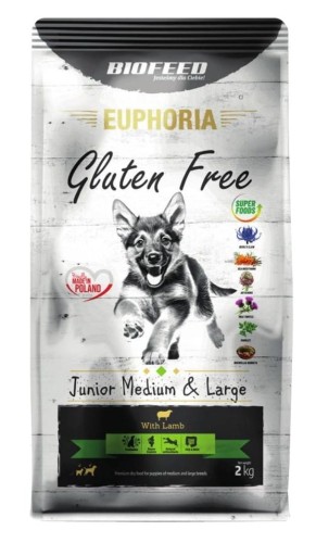 BIOFEED Euphoria G-F MID&MAXI jagnięcina 2kg junior